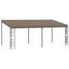 Pavilion perete vidaXL, 6x3m, gri taupe, protectie solara, otel