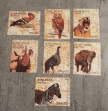 GUINE-BISSAU 1988- ANIMALE SĂLBATICE 7 VALORI NESTAMPILAT MNH