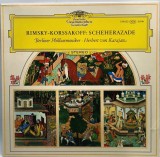 Rimsky-Korssakoff &bull; Herbert von Karajan &lrm;&ndash; Scheherazade NM / VG+ vinil, LP, disc muzica clasica _ Deutsche Gr., Germania