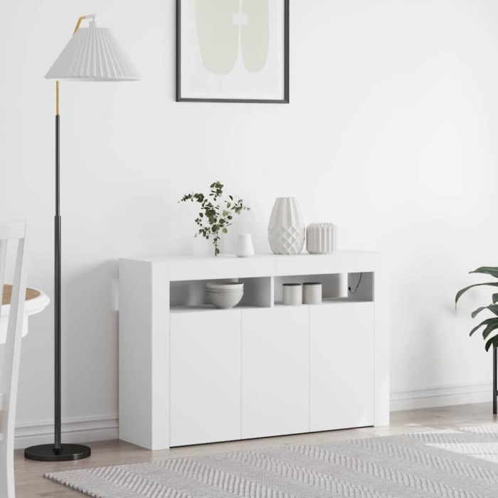Bufet Alb 116 x 30 x 75 cm Lemn compozit