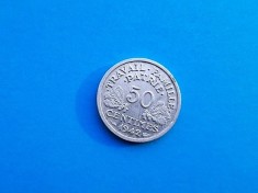 50 Centimes 1942 Vichy-Franta-XF-AUNC-in realitate arata bine!