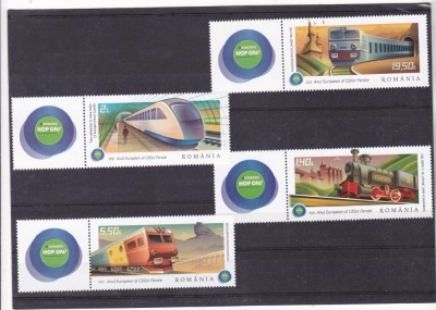 ROMANIA 2021, ANUL EUROPEAN AL CAILOR FERATE, vinieta, serie neuzata, MNH, 2338 foto