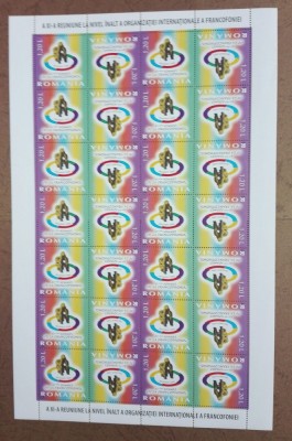 TIMBRE ROMANIA LP 1740/2006 REUNIUNEA -FRANCOFONIEI COALA 28 timbre tete-beche foto
