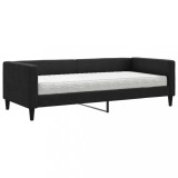 Cumpara ieftin Pat de zi cu saltea, negru, 90x190 cm, textil