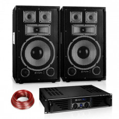 Electronic-Star Set Seria Saphir PA &amp;amp;quot;Warm Up Party&amp;amp;quot; 10PLUS cu pereche de Boxe &amp;amp;amp; Amplificator 600W foto