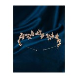 Cumpara ieftin Bentita Mireasa cu Strasuri - Aurie - 91070