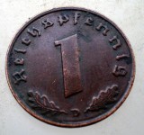 B.035 GERMANIA 1 REICHSPFENNIG 1937 D, Europa, Bronz