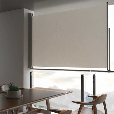 vidaXL Copertină laterală retractabilă de terasă, crem, 160x300 cm 45194 foto