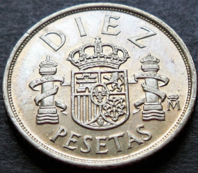 Moneda 10 PESETAS - SPANIA, anul 1984 * cod 2758 foto