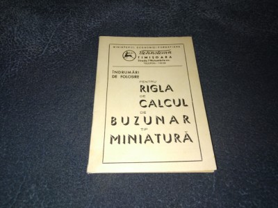 INDRUMARI DE FOLOSIRE PENTRU RIGLA DE CALCUL DE BUZUNAR TIP MINIATURA foto