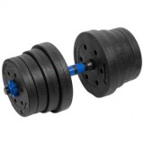 Haltere Reglabile 30kg Rebel Active cu Conector: 2 Bare x 15kg, Discuri 1.25-2.5kg, Fitness Acasa