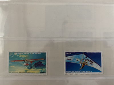 Serie timbre cu avioane, aviatie, nestampilate, MNH foto