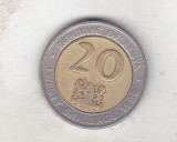 Bnk mnd Kenya 20 shillings 1998 bimetal, Africa