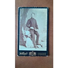 Fotografie tip CDV, militar inceput de secol XX