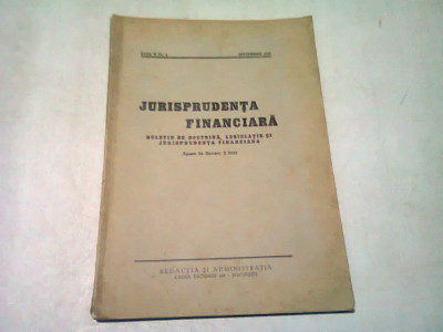 JURISPRUDENTA FINANCIARA NR.2/SEPTEMBRIE 1937 foto