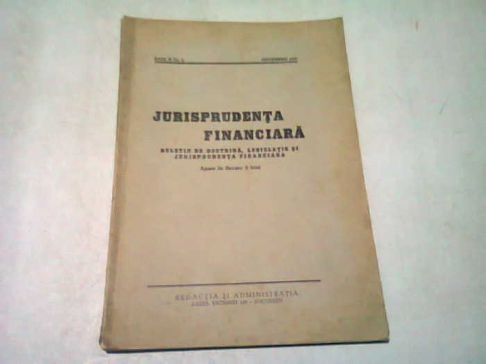 JURISPRUDENTA FINANCIARA NR.2/SEPTEMBRIE 1937