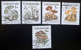Set timbre Cehoslovacia &ndash; Ciuperci / Fungi &ndash; 5 piese, obliterate, Československo