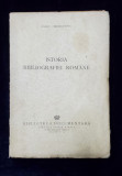 Istoria bibliografiei romane Barbu Theodorescu 1942
