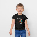 Tricou personalizat copil &quot;VANATOAREA DE OUA DE PASTE A INCEPUT&quot;, Negru, Bumbac