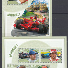 Niger 2014 - MASINI RALIURI F1 - SCHUMACHER,WETTEL,ALONSO - BL+KB - MNH