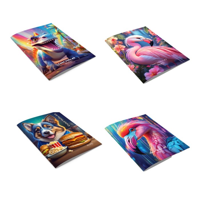 Caiet BiroCO, format A5, 48 file, 70 grame, model Velin You are Here Neon