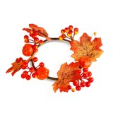 Coronita decorativa de toamna cu frunze de artar &ndash; &Oslash;22 cm Best CarHome