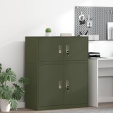 vidaXL Dulap de depozitare Verde măsliniu 90 x 40 x 40 cm 891632