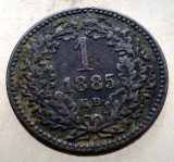 F.155 UNGARIA 1 KRAJCZAR 1885 KB, Europa, Cupru (arama)