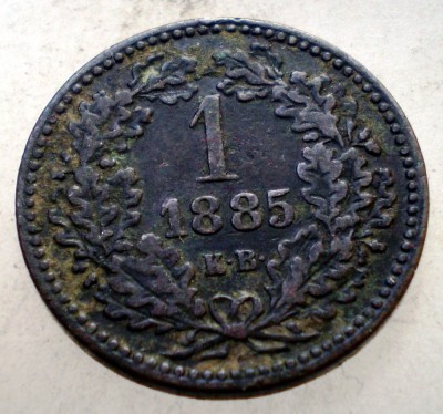F.155 UNGARIA 1 KRAJCZAR 1885 KB foto