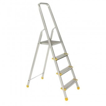 Scara pliabila Alve 4 trepte, Aluminiu, 148 cm, sarcina 125 kg foto