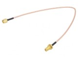 Cablu Coaxial RP-SMA Mamă la SMA, 0,91m, 50&Omega;, Ecranat