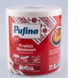 Monorola prosop de hartie Pufina Traditii Romanesti, 2 straturi, 490 foi, 100 m