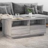VidaXL Măsuță de cafea cu lumini LED, gri sonoma, 90x49x40 cm 839838