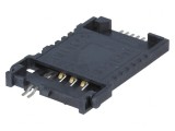 Conector pentru carduri SIM SMT 6 PIN 3mm 100m&Omega;