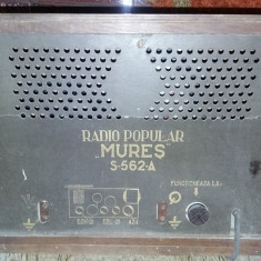 Aparat radio pe lampi,Mures S-562A,Radio Popular,radio antic colectie,T.GRATUIT