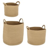 Cumpara ieftin Set 3 cosuri depozitare natur Candor &Oslash;28x21h; &oslash;36x28h; &oslash;40x39h
