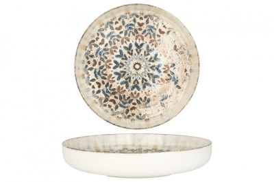 Rinart Farfurie ad&amp;acirc;ncă - Aztec - Porţelan - 22 cm (800cc) - set de 6 foto