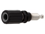 Conector banană 4mm soclu 36A 30VAC 60VDC &Oslash;6mm negru
