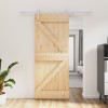 Ușă glisantă cu set de feronerie 85x210 cm, lemn masiv de pin