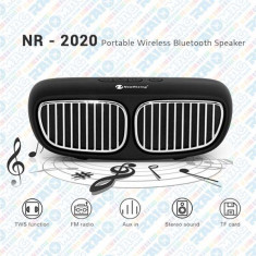 Boxa portabila activa cu Bluetooth, radio, model BMW, 3W, alb/negru/ro?u foto