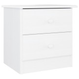 Cumpara ieftin Noptiera ALTA, alb, 41x35x41 cm, lemn masiv de pin