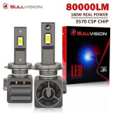 Set 2 becuri led h4 6000k 80.000 lumeni 180w canbus fara eroare !, Universal