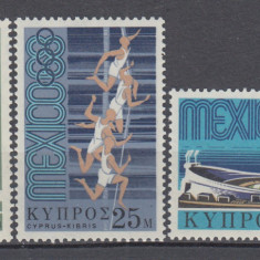 CIPRU CIPRU GREC 1968 JOCURILE OLIMPICE MEXIC SERIE MNH