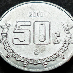 Moneda exotica 50 CENTAVOS - MEXIC, anul 2010 * cod 4504