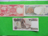 Indonezia - Lot 3 Bancnote UNC - 100 / 500 / 5000 RUPIAH (177)