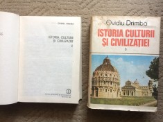 ovidiu drimba istoria culturii si civilizatiei vol 2 1987 si vol 3 1990 editura stiintifica si enciclopedica