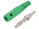 Mufă Banană Verde 4mm 10A 33VAC 70VDC