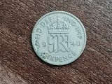 M3 C50 - Moneda foarte veche - Anglia - six pence - 1940