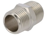 Niplu Alama Nichelata G 1/2 Pentru Aer Comprimat, Apa, Ulei - Temperatura 300&deg;C