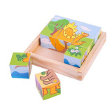 Puzzle cubic - dinozauri, BigJigs Toys